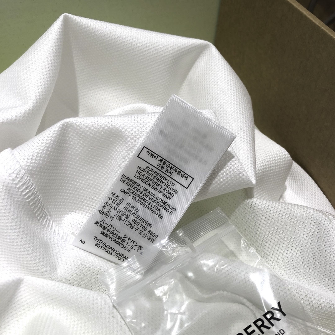 Áo Polo Burberry TB Icon Stripe White