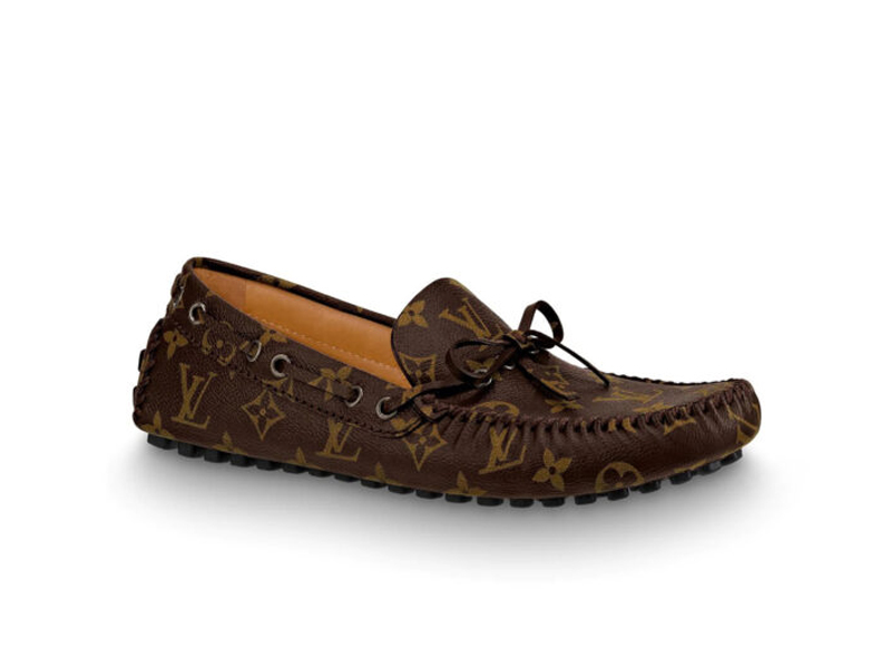 Giày Louis Vuitton Arizona Moccasin hoa Monogram màu nâu