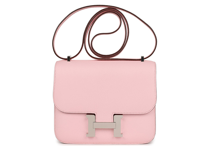 Túi Hermès Constance 18 Rose Sakura Chevre Palladium Hardware