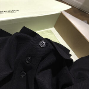 Áo Polo Burberry Black Logo Printed