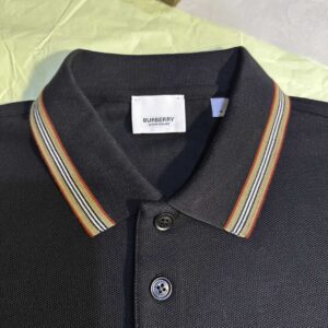 Áo Polo Burberry Icon Stripe Black