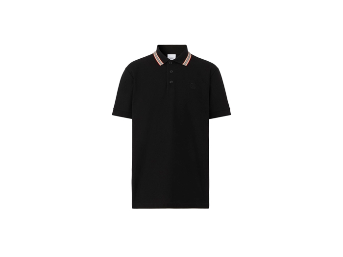 Áo Polo Burberry Icon Stripe Black