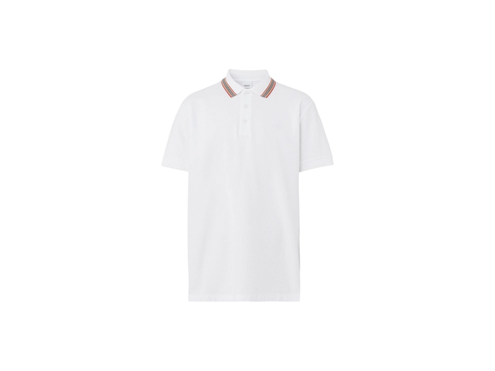 Áo Polo Burberry Icon Stripe White