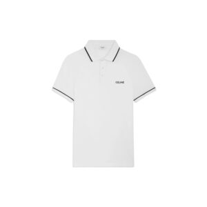 Áo Polo Celine Classic Logo White