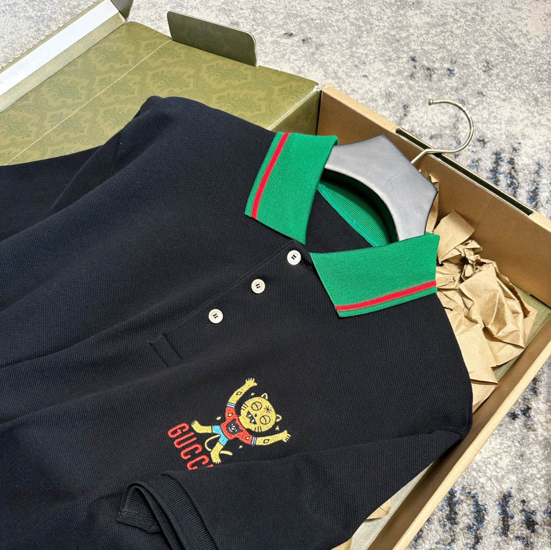 Áo Polo Gucci Cotton Jersey With Web