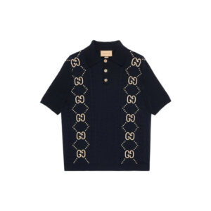 Áo Polo Gucci GG Navy Knit