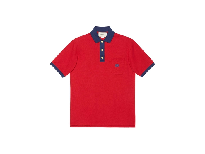 Áo Polo Gucci Gg Patch Red