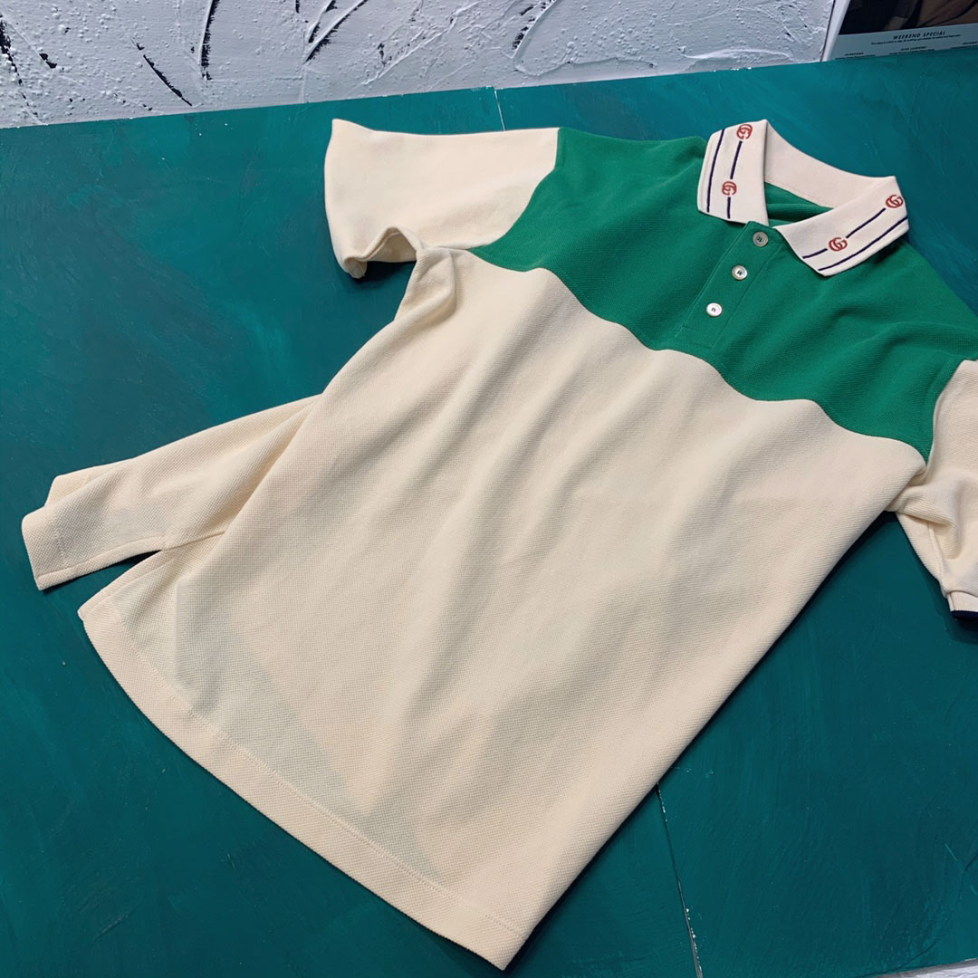 Áo Polo Gucci Green GG Embroidered