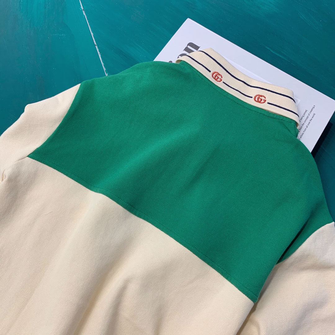 Áo Polo Gucci Green GG Embroidered