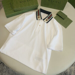 Áo Polo Gucci Tiger And Web Stripe White