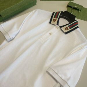 Áo Polo Gucci Tiger And Web Stripe White