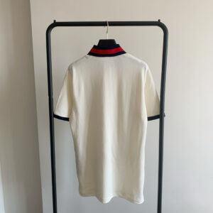 Áo Polo Gucci Web Stripe Collar White