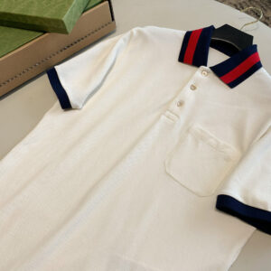 Áo Polo Gucci Web Stripe Collar White