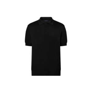 Áo Polo Louis Vuitton Black Logo Cashmere