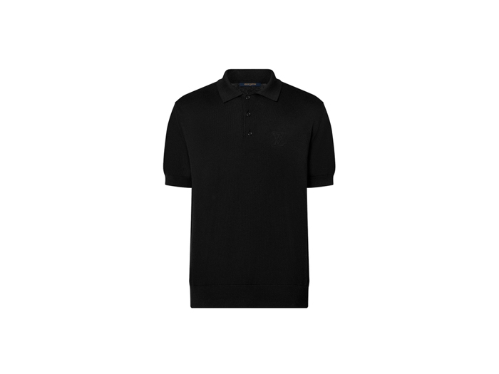 Áo Polo Louis Vuitton Black Logo Cashmere