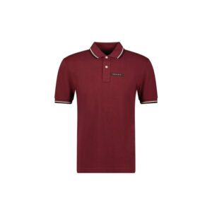 Áo Polo Prada Rubber Logo Burgundy