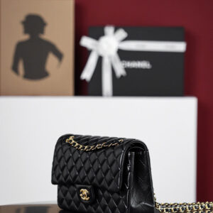 Túi Chanel Classic Flap Bag Large Black Gold Lambskin (15.5x25.5x6.5)