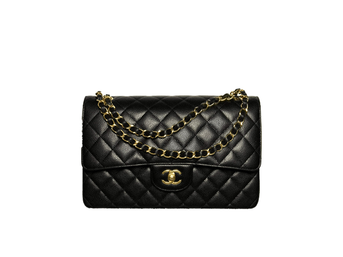 Túi Chanel Classic Flap Bag Large Black Grained Calfskin