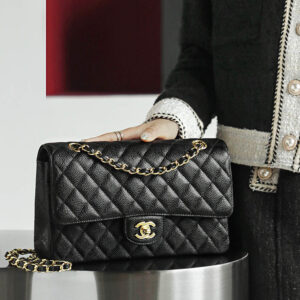 Túi Chanel Classic Flap Bag Maxi Black Gold Grained Calfskin