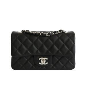 Túi Chanel Classic Flap Bag Medium Black Silver Lambskin
