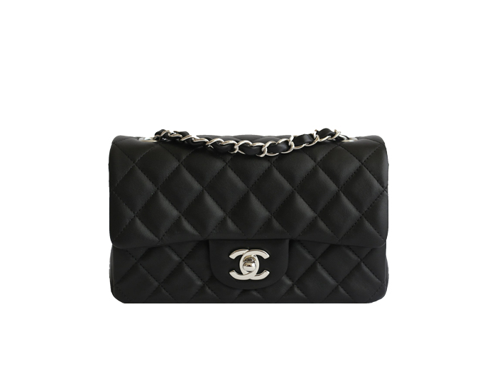 Túi Chanel Classic Flap Bag Medium Black Silver Lambskin