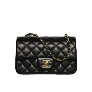 Túi Chanel Classic Flap Bag Mini Black Gold Lambskin