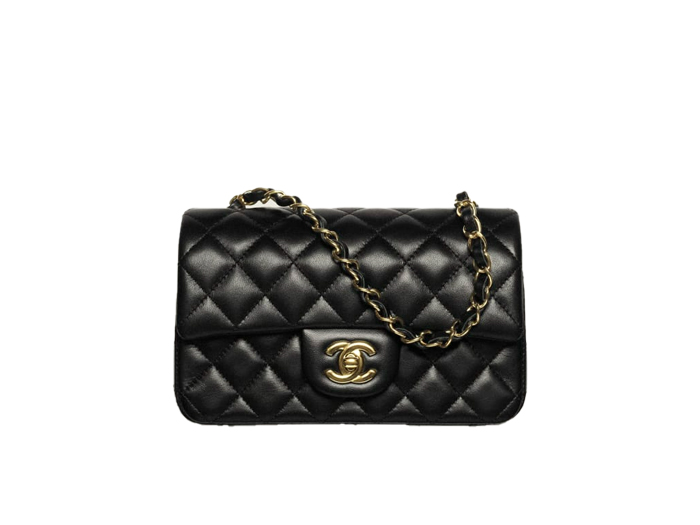 Túi Chanel Classic Flap Bag Mini Black Gold Lambskin