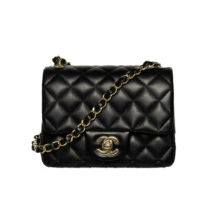 Túi Chanel Classic Flap Bag Mini Black Gold Lambskin