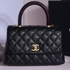 Túi Chanel Coco Bolsa Handle Caviar Preta Bag Black