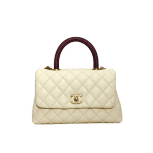 Túi Chanel Coco Handle Bag Quilted Caviar With Lizard Cream