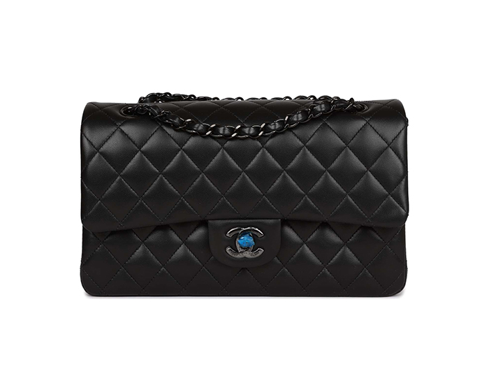 Túi Chanel Medium Classic Double Flap Bag SO Black Lambskin Black Hardware