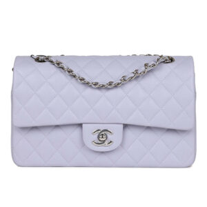 Túi Chanel Medium Classic Double Flap Light Purple Caviar Silver Hardware