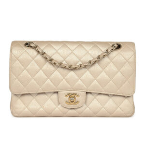 Túi Chanel Medium Classic Double Flap Pearly Beige Caviar Gold Hardware