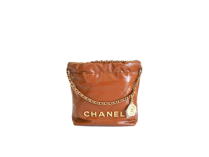 Túi Chanel Mini 22 Bag Brown Calfskin Gold Hardware