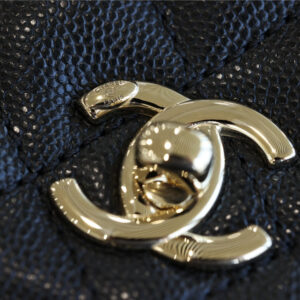 Túi Chanel Mini Coco Bolsa Handle Caviar Preta Bag Black