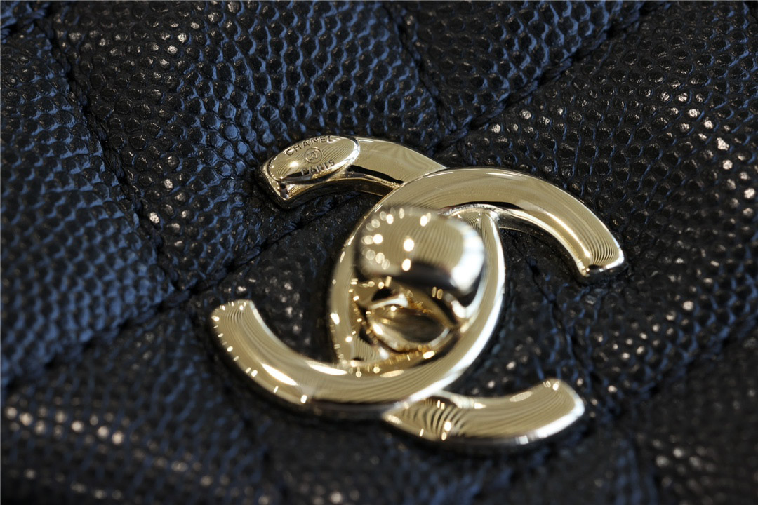 Túi Chanel Mini Coco Bolsa Handle Caviar Preta Bag Black