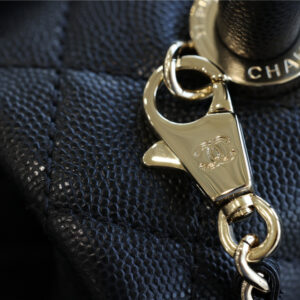 Túi Chanel Mini Coco Bolsa Handle Caviar Preta Bag Black