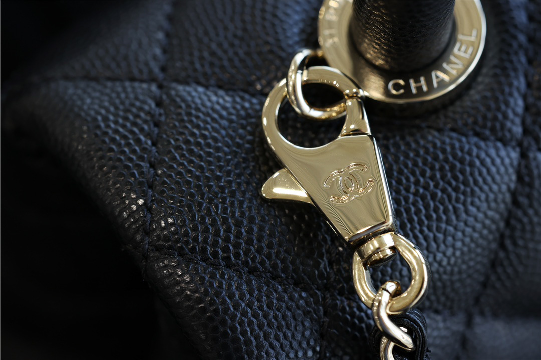 Túi Chanel Mini Coco Bolsa Handle Caviar Preta Bag Black