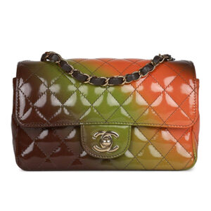 Túi Chanel "Senegal Collection" Sunset Patent Leather Mini Classic Flap Bag Light Gold Hardware