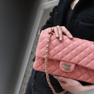 Túi Chanel Small Classic Double Flap Bag Pink Caviar Light Gold Hardware