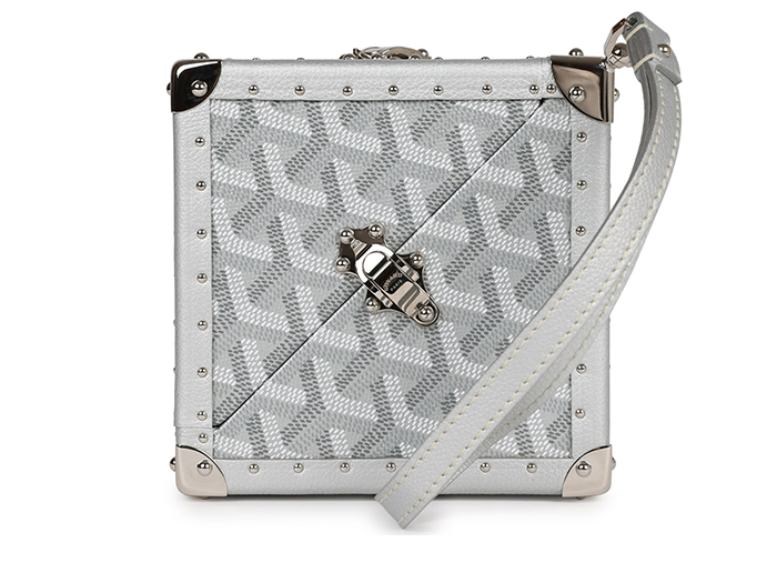 Túi Goyard Dé Trunk Bag Metallic Silver Goyardine Palladium Hardware