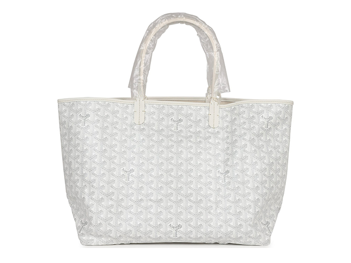 Túi Goyard Goyardine White St. Louis PM Tote Bag Palladium Hardware