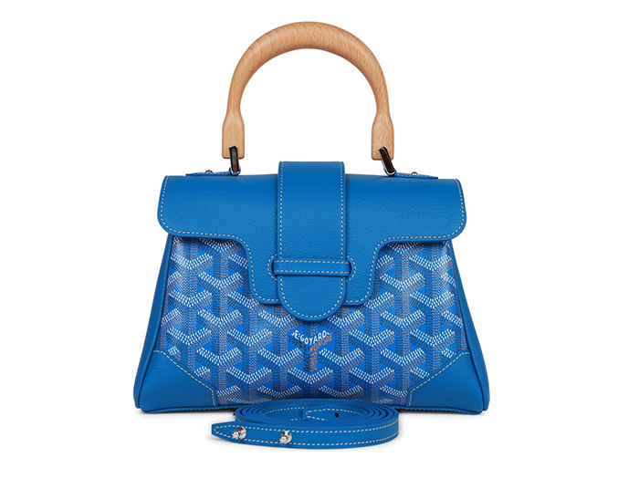 Túi Goyard Saigon Souple Mini Bag Sky Blue Goyardine Palladium Hardware