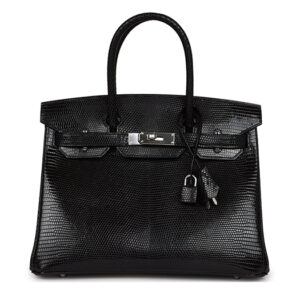 Túi Hermès Birkin 30 Black Niloticus Lizard Palladium Hardware