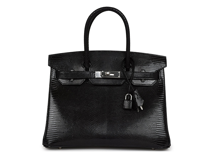 Túi Hermès Birkin 30 Black Niloticus Lizard Palladium Hardware