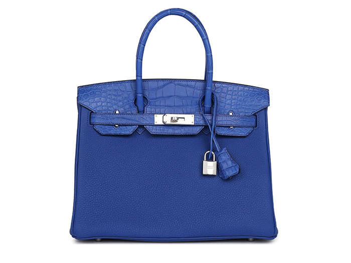 Túi Hermès Birkin 30 Bleu Royal Matte Alligator and Togo Touch Palladium Hardware
