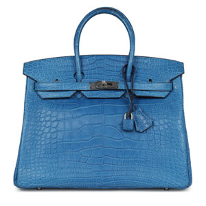 Túi Hermès Birkin 35 Mykonos Matte Alligator Palladium Hardware