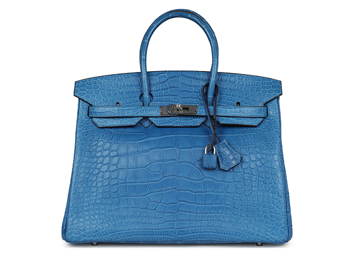 Túi Hermès Birkin 35 Mykonos Matte Alligator Palladium Hardware