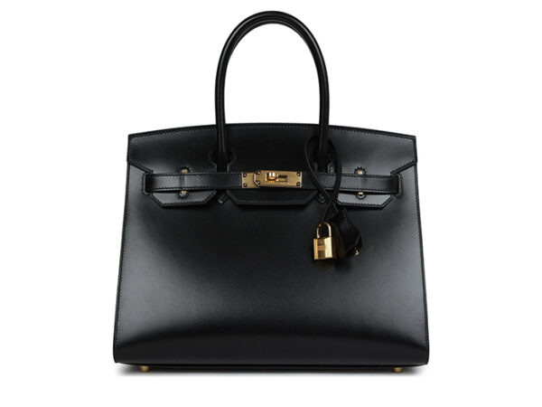 Túi Hermès Birkin Sellier 30 Black Box Gold Hardware