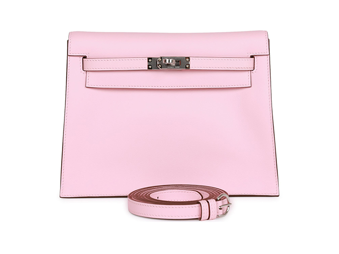 Túi Hermès Kelly Danse Rose Sakura Swift Palladium Hardware